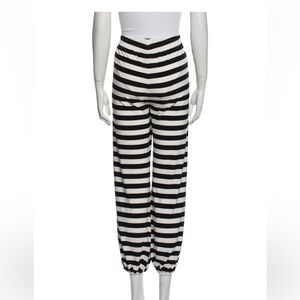 Norma Kamali striped jersey lounge pants
